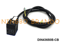 Conector moldeado impermeable de la bobina del solenoide del cable de DIN43650B IP67 con el LED